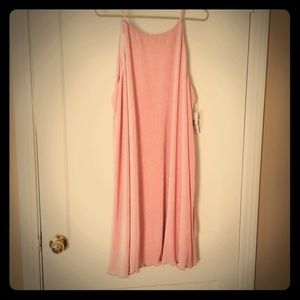 Pink trapeze dress